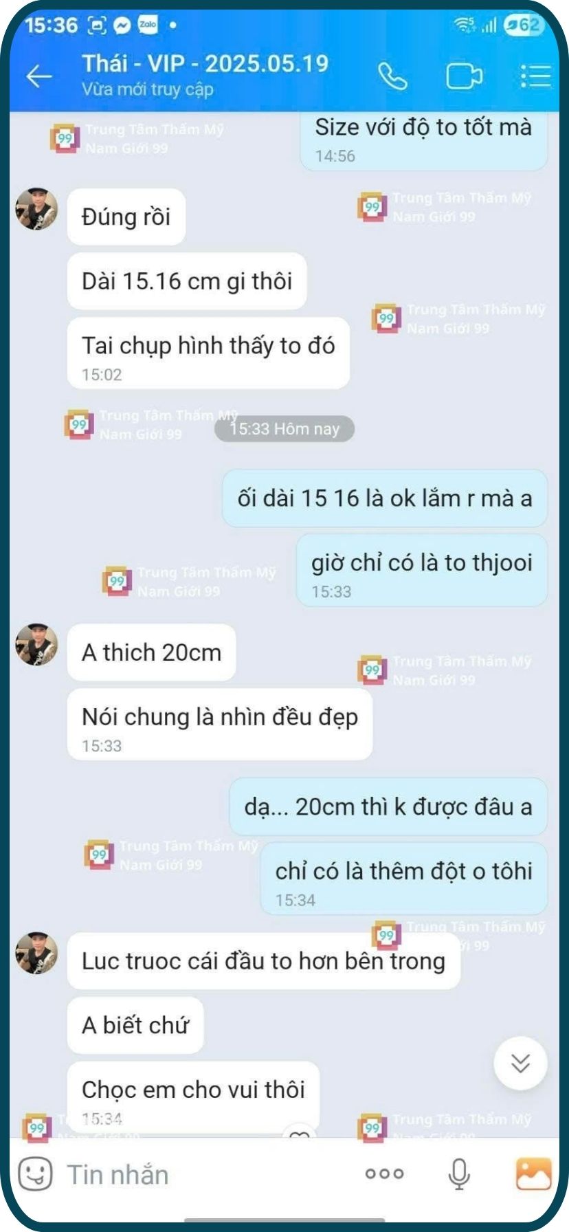 Khách hàng feedback làm to